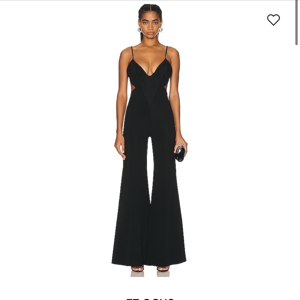 NWT Et Ochs The Adam Plunge Cutout Jumpsuit - Black